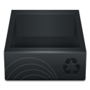 Concave Dark Recycle Bin icon
